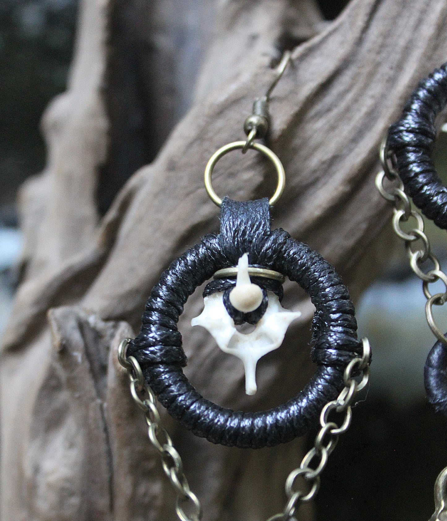 Mystic raven & serpent earrings