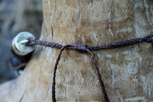 Ruby zoisite and uranium glass neck piece
