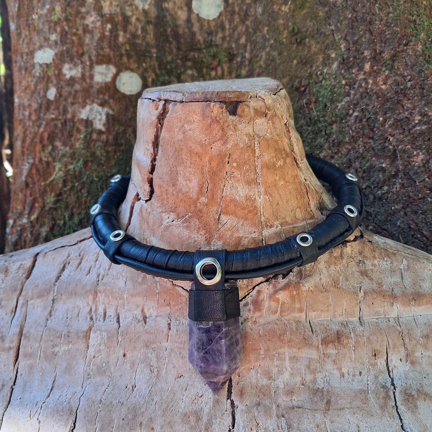 Chunky amethyst neck piece