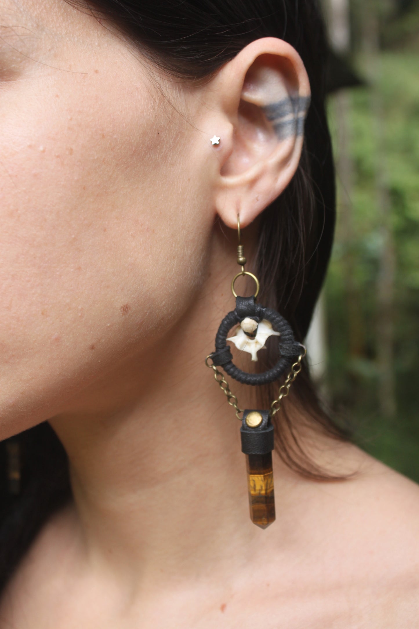 Python & tigers eye earrings