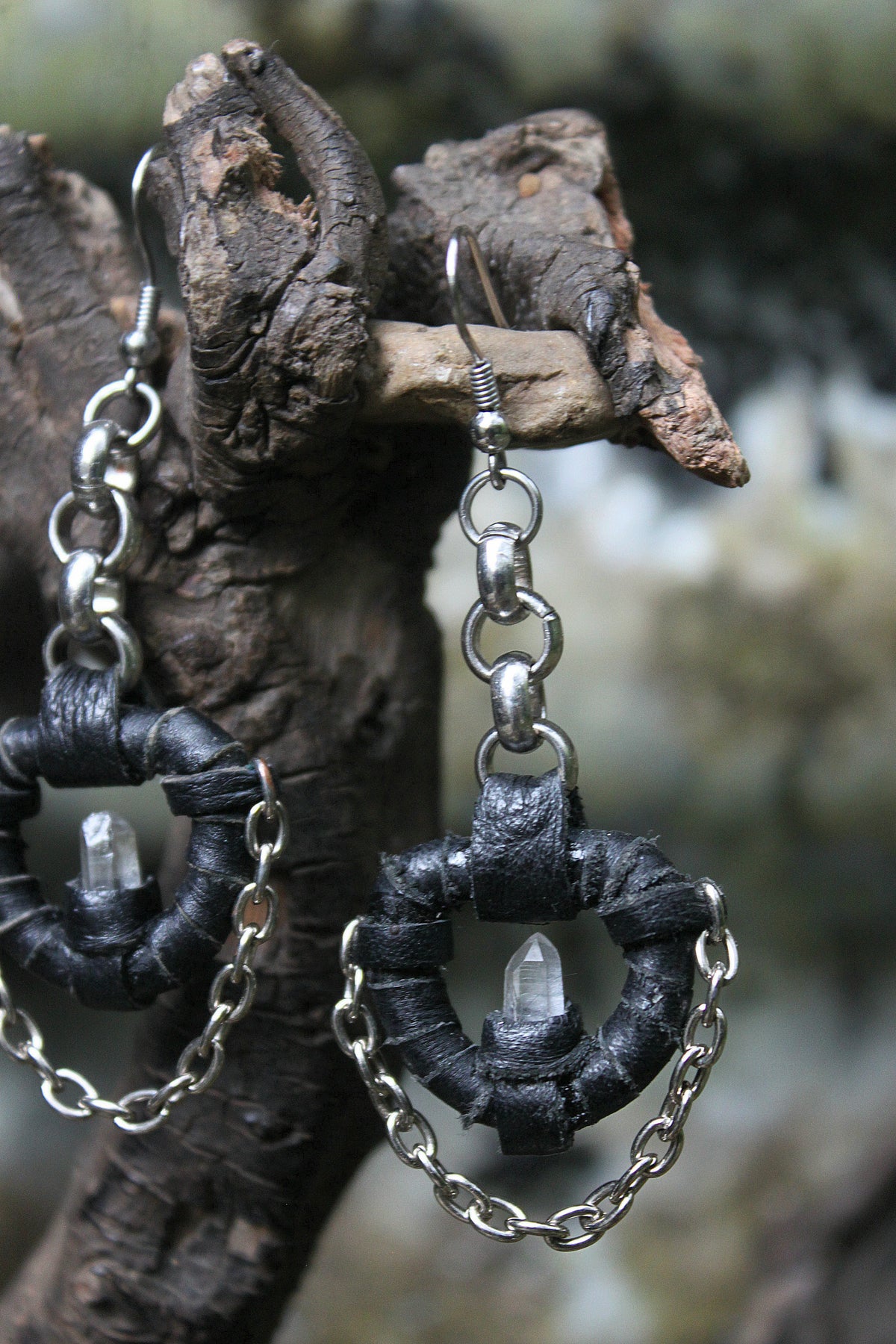 Tibetan quartz danglers
