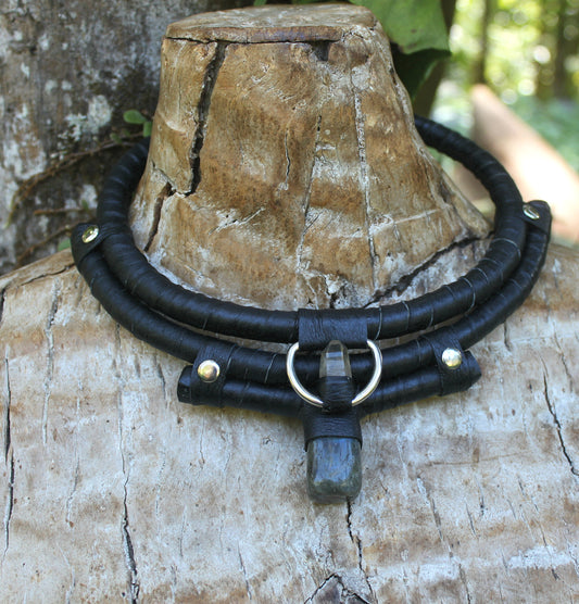 Triple strand ritual choker