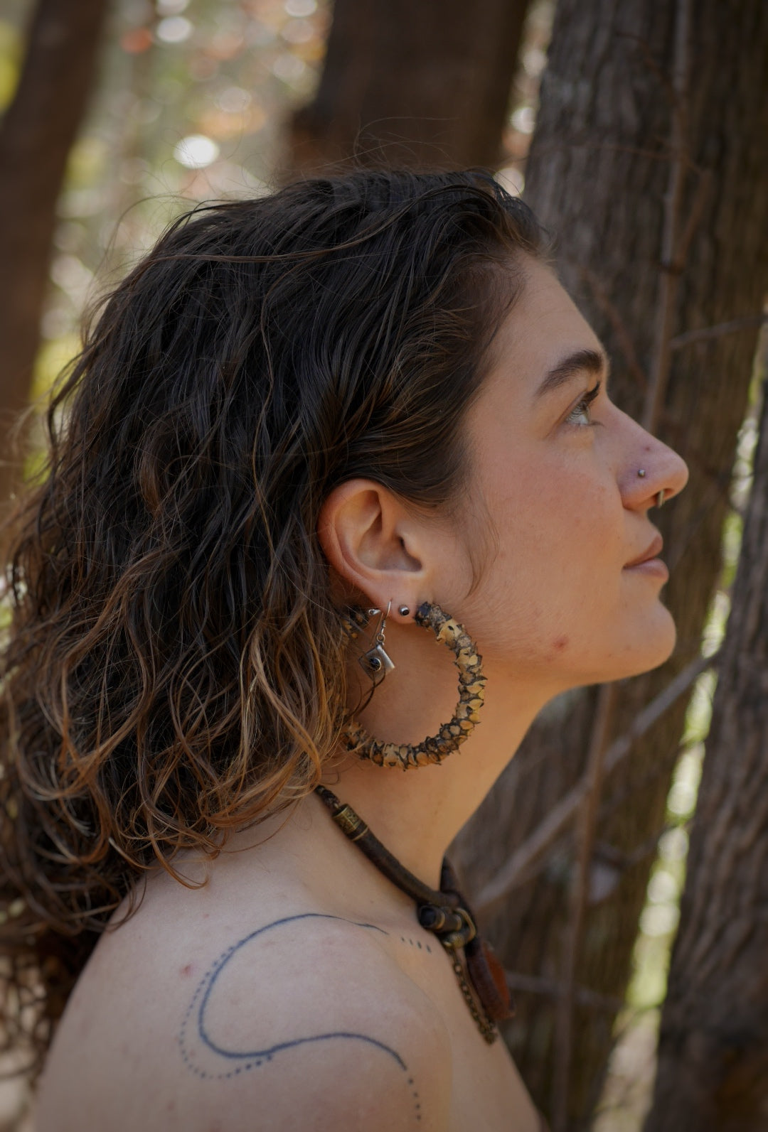 Yellow serpent hoops
