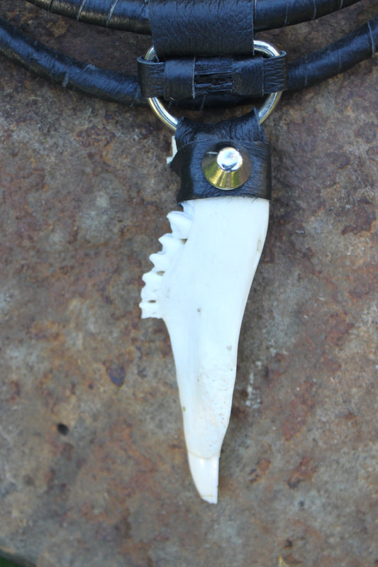 Tourmaline and boar neck ring