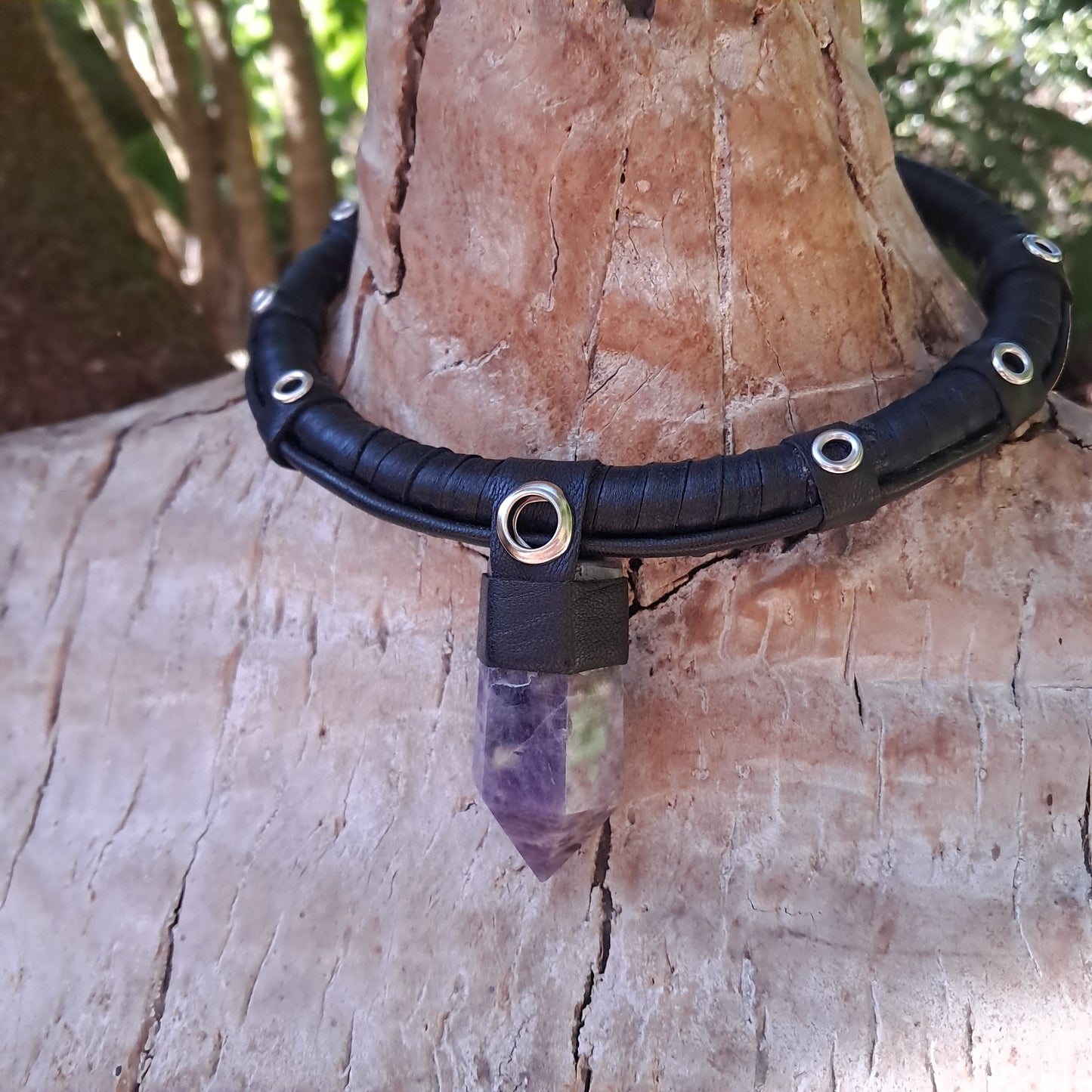 Chunky amethyst neck piece