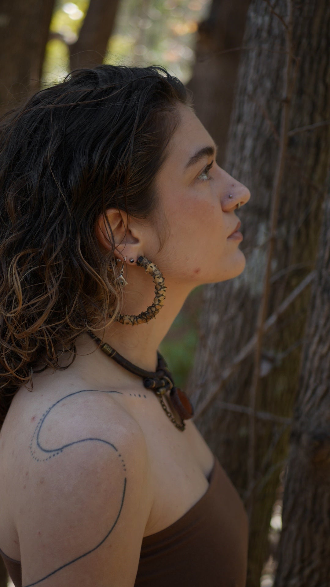 Earthy protea neck piece