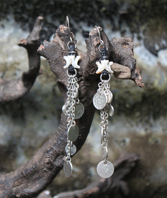 Shiney serpent dangles