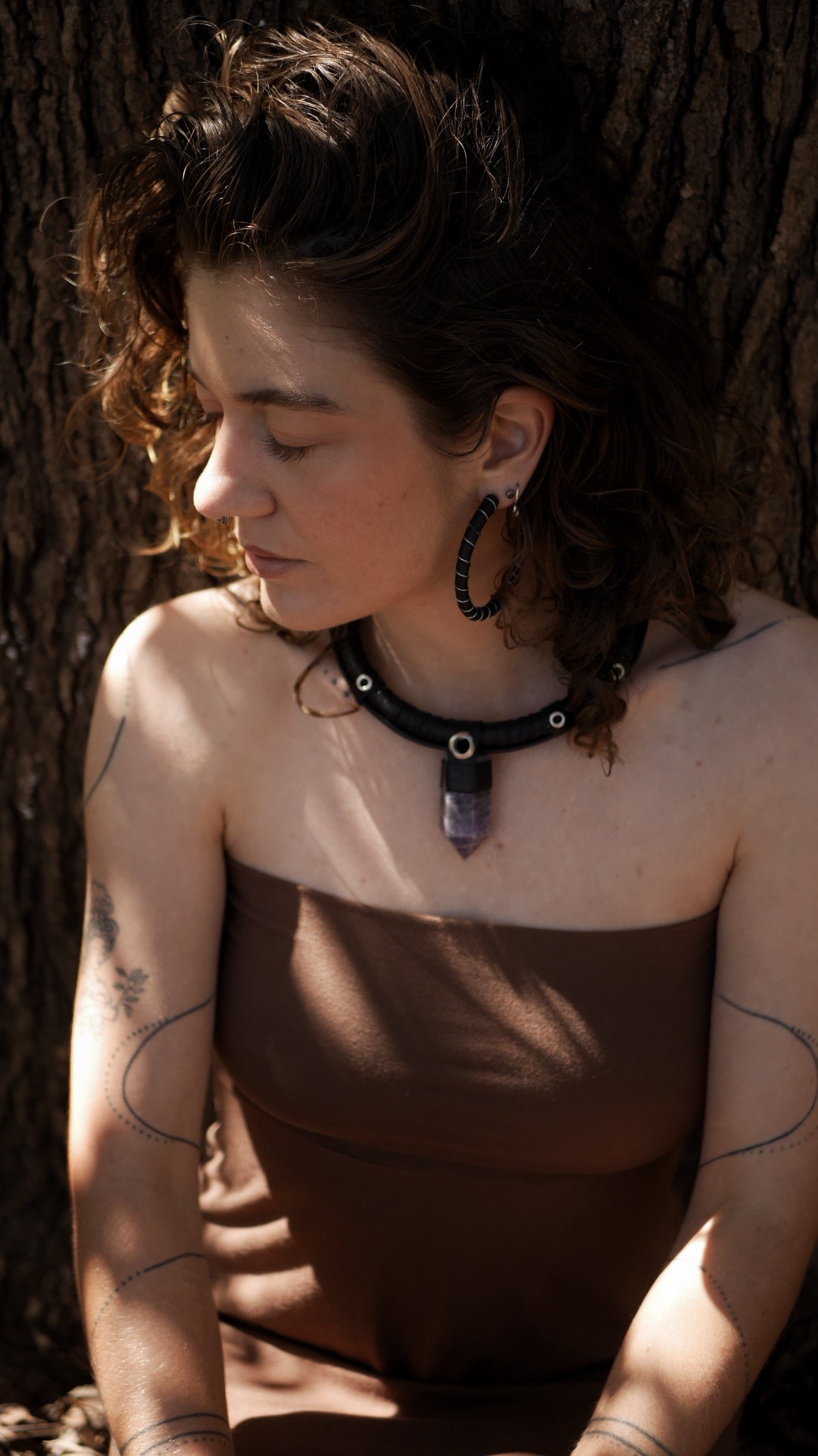 Chunky amethyst neck piece