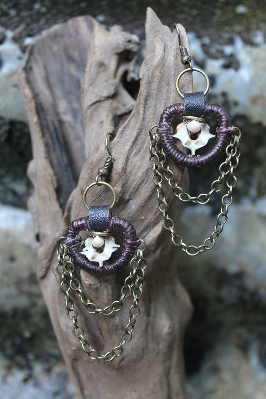Antique bronze earthy earrings