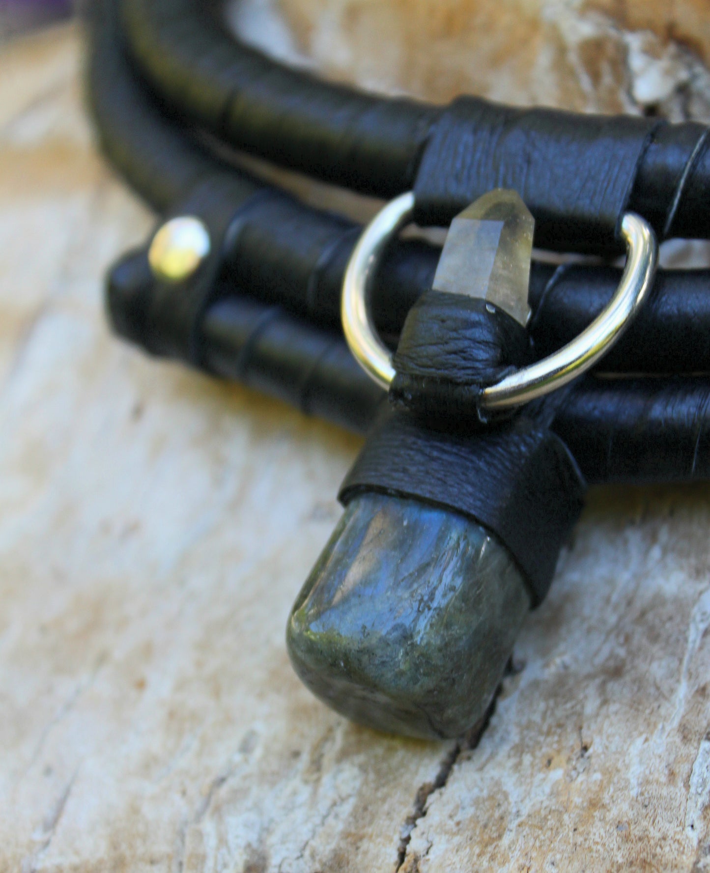 Triple strand ritual choker