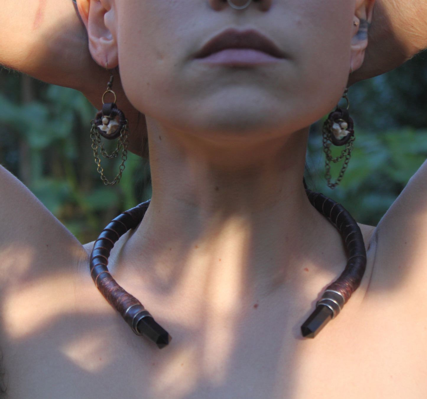 Antique bronze earthy earrings