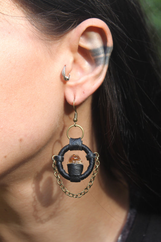 Citrine ear dangles