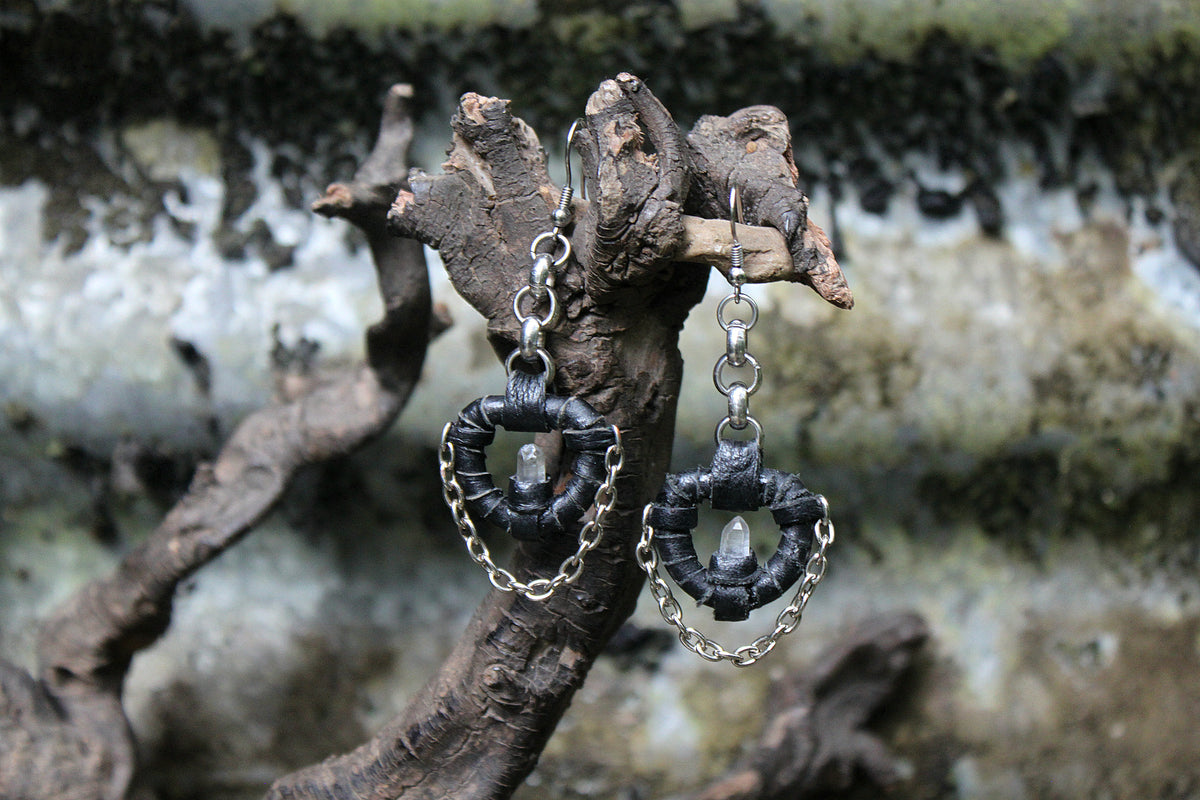 Tibetan quartz danglers