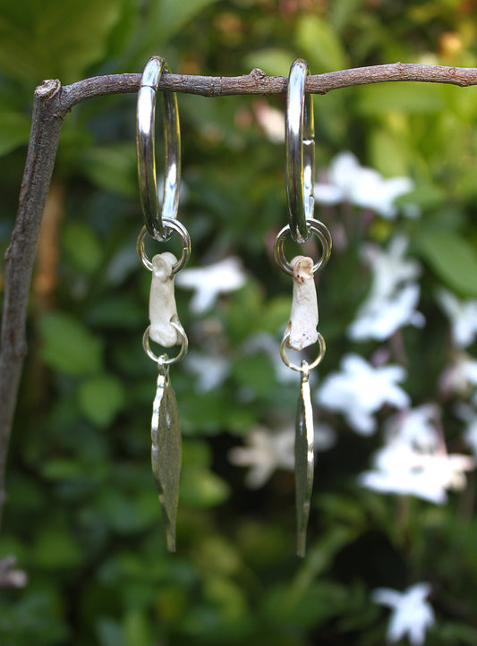 Fox bone ear weights