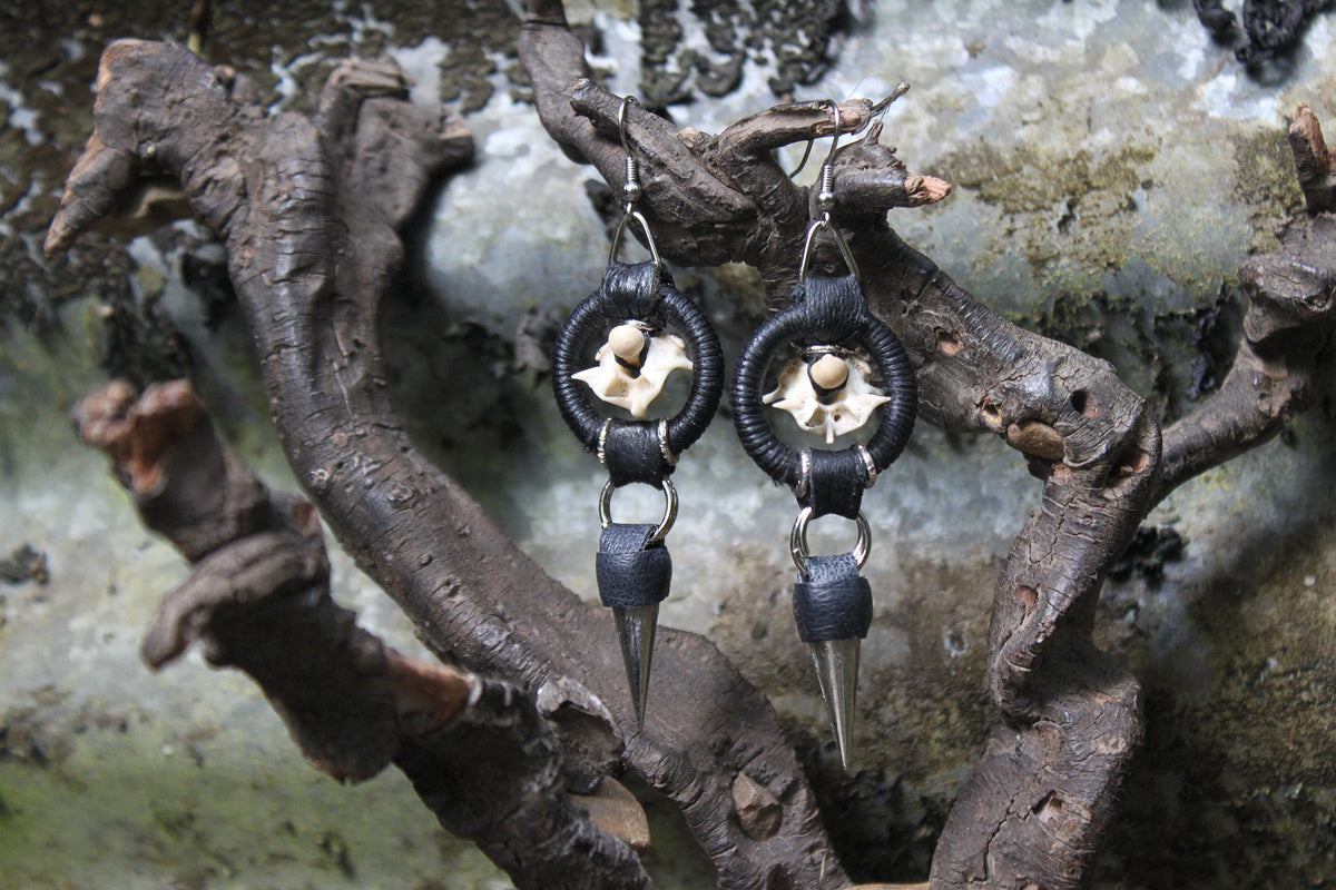 Spikey serpent earrings