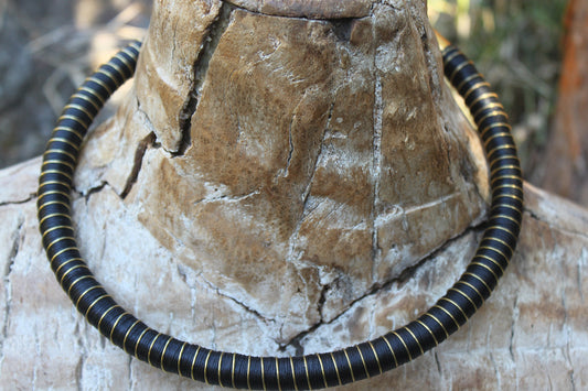 Basic bronze wrapped neck ring