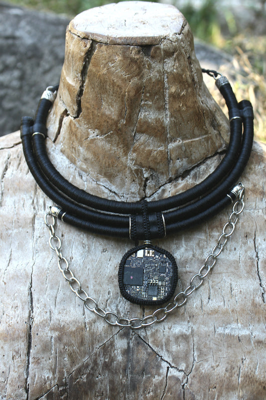 Digital crystal neck piece