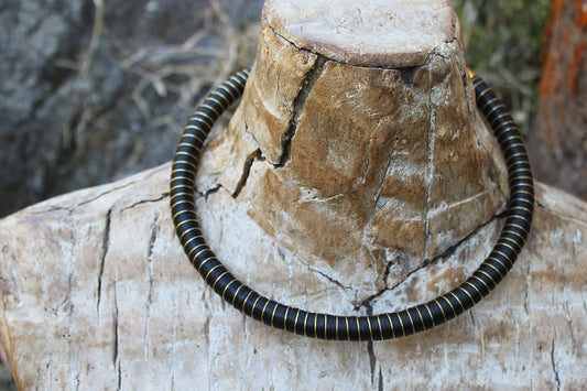 Basic bronze wrapped neck ring