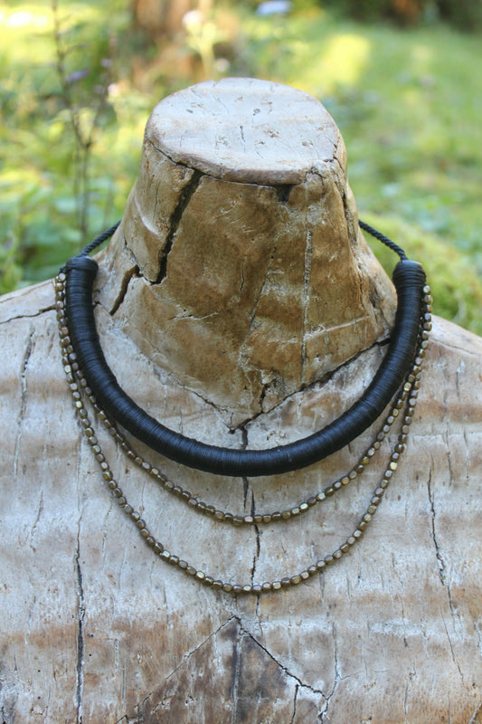 Simple and brass neck ring