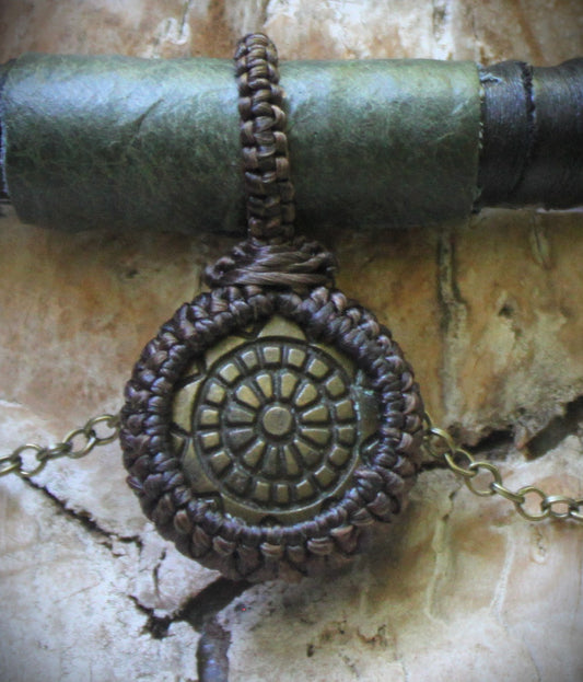 Earthy antique bronze neck ring