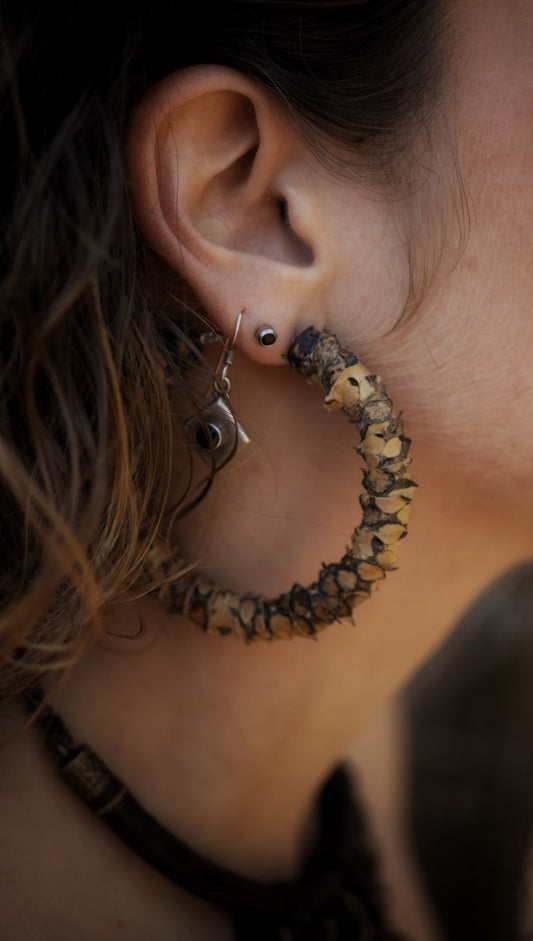 Yellow serpent hoops