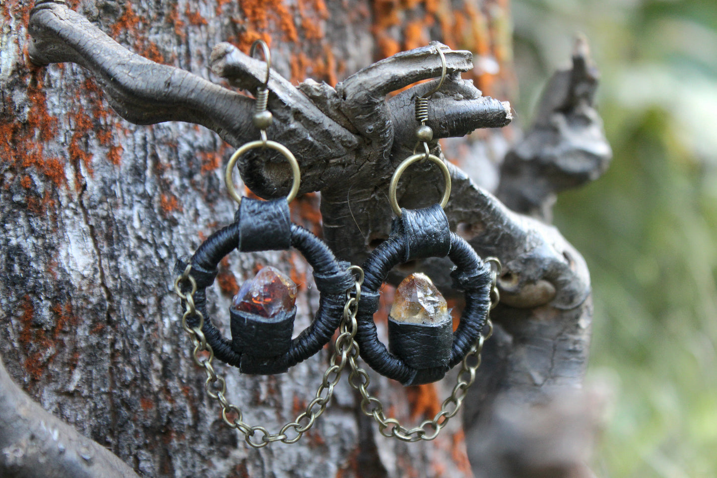 Citrine ear dangles